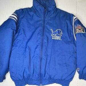 Vintage Detroit Lions Pro Player Daniel Young Puffer Jacket Xl Barry Sanders Zip